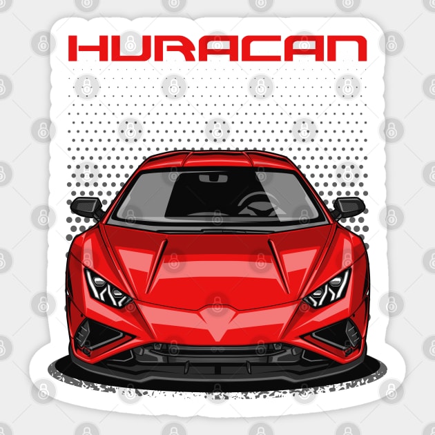 Huracan LP610-4 (Rosso Diablo) Sticker by Jiooji Project